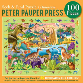 Dinosaurs Seek & Find 100-Piece Jigsaw Puzzle by Mikki Butterly, 9781441341389