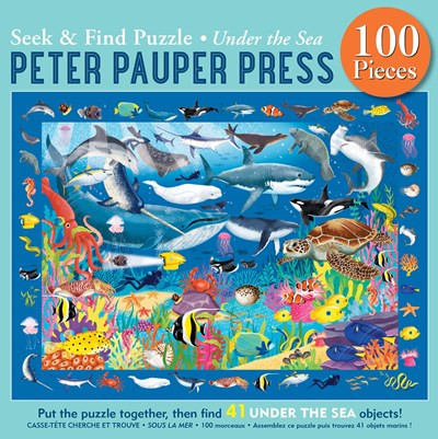 Under the Sea Seek & Find 100-Piece Jigsaw Puzzle by Mikki Butterly, 9781441341396