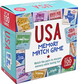 USA Memory Match Game (Set of 100 cards), 9781441341754