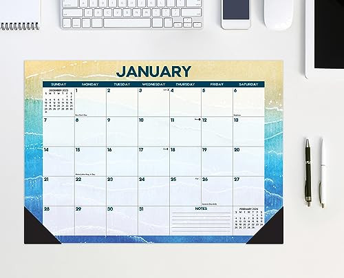 Beach 2024 17" x 12" Desk Pad by Willow Creek Press, 9781549238994