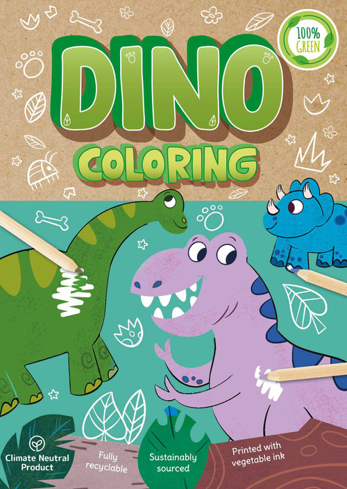 Dino Coloring (A Fully Recyclable Coloring Book) by IglooBooks, Joel & Ashley Selby, 9781837716128