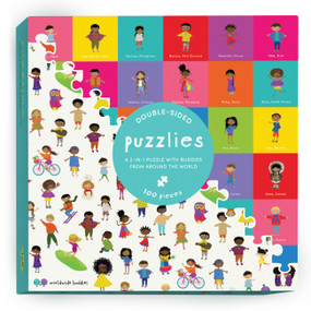 Puzzlies (100-piece, double-sided jigsaw puzzle) by Worldwide Buddies, 9798986657509