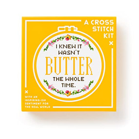 Butter Cross Stitch Kit by Brass Brass Monkey, Mudpuppy, 9780735377011