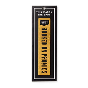 Hooked on Phonics Metal Bookmark Stencil by Brass Monkey, Galison, 9780735377189