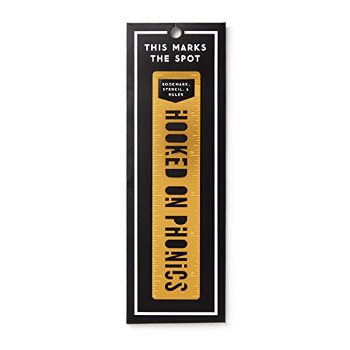 Hooked on Phonics Metal Bookmark Stencil by Brass Monkey, Galison, 9780735377189