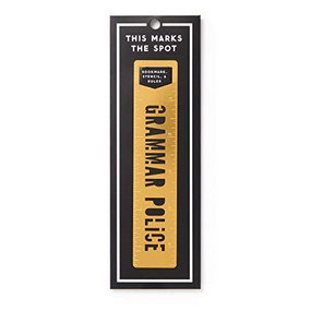 Grammar Police Metal Bookmark Stencil by Brass Brass Monkey, Galison, 9780735377196