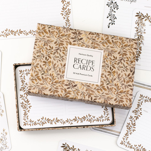 Recipe Cards (50 Beautifully Designed 4x6 Recipe Cards) by Korie Herold, Paige Tate & Co., 9781958803288