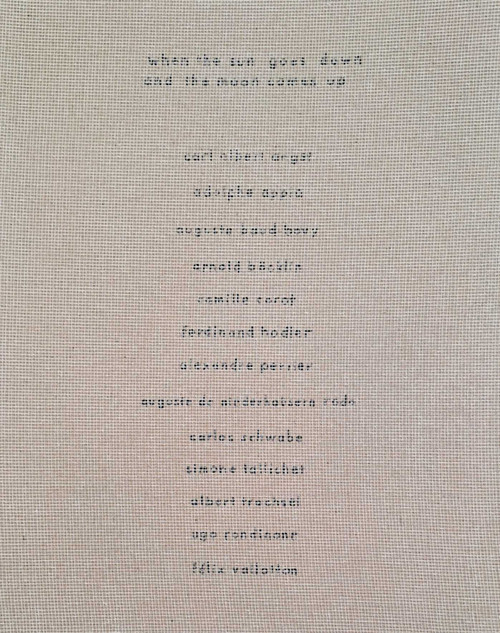 When the Sun Goes Down and the Moon Comes Up by Ugo Rondinone, 9791254600399
