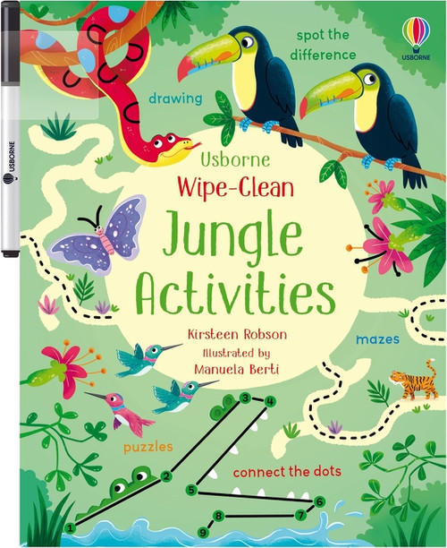 Wipe-Clean Jungle Activities by Kirsteen Robson, Manuela Berti, 9781805071341