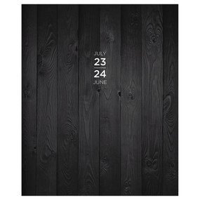 July 2023 - June 2024 Simply Black Large Monthly Planner, 9781639247158