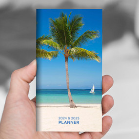2024-2025 Tropical Beach Small Monthly Pocket Planner, 9781639247936