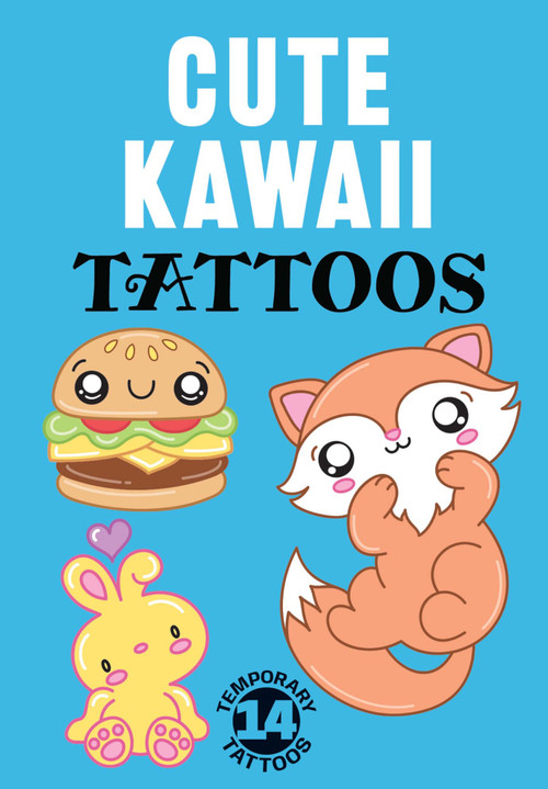 Cute Kawaii (14 Temporary Tattoos) by Mary Eakin, 9780486851853