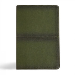 CSB Men's Daily Bible, Olive LeatherTouch, Indexed by Robert Wolgemuth, CSB Bibles by Holman, 9781430094135