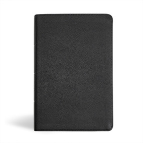 KJV Personal Size Giant Print Bible, Black Genuine Leather, Indexed by Holman Bible Publishers, 9781430094746