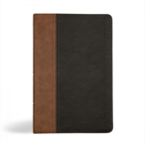 KJV Personal Size Giant Print Bible, Black/Brown LeatherTouch, Indexed by Holman Bible Publishers, 9781430094777