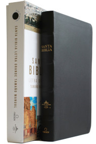 Biblia RVR 1960 letra grande tamaño manual, Piel Premier negro / Spanish Bible RVR 1960 Handy Size Large Print Bonded Leather Black by Reina Valera Revisada 1960, 9781644739396