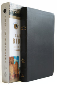 Biblia Reina Valera 1960 letra grande. Piel Premier negro, índice, tamaño manual/ Spanish Bible RVR 1960 Handy Size, Large Print, Index Tabs, Bonded L.. by Reina Valera Revisada 1960, 9781644739402