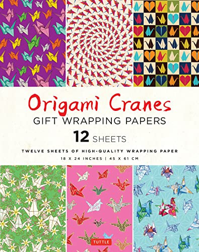 Origami Cranes Gift Wrapping Papers - 12 sheets (18 x 24 inch (45 x 61 cm) Wrapping Paper) by Tuttle Studio, 9780804854795