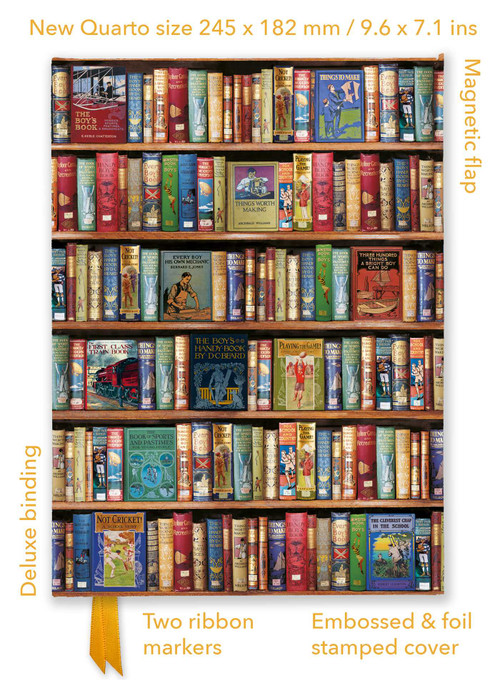 Bodleian Libraries: Hobbies & Pastimes Bookshelves (Foiled Quarto Journal) by Flame Tree Studio, 9781804177686