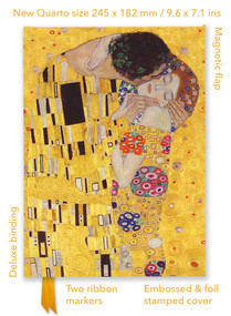 Gustav Klimt: The Kiss (Foiled Quarto Journal) by Flame Tree Studio, 9781804177709