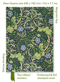 William Morris: Seaweed (Foiled Quarto Journal) by Flame Tree Studio, 9781804177716