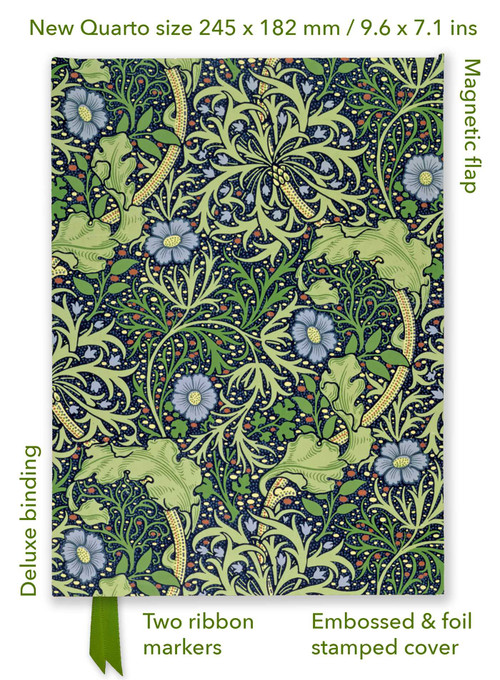 William Morris: Seaweed (Foiled Quarto Journal) by Flame Tree Studio, 9781804177716