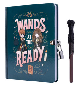 Harry Potter: Wands at the Ready Lock & Key Diary by Insights, 9798886633832