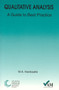 Qualitative Analysis (A Guide to Best Practice) by William A Hardcastle, 9780854044627