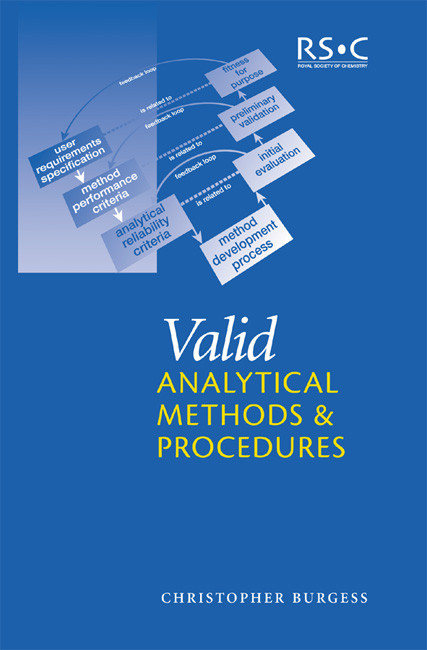Valid Analytical Methods and Procedures (A Best Practice Approach to Method Selection) by Chris Burgess, 9780854044825