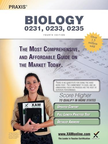 Praxis Biology 0231, 0233, 0235 Teacher Certification Study Guide Test Prep by Sharon A Wynne, 9781607873464