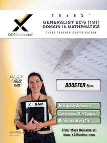 TExES Generalist EC-6 191 Mathematics BOOST Edition by Sharon A Wynne, 9781607871033