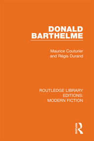 Donald Barthelme by Maurice Couturier, Régis Durand, 9780367343569
