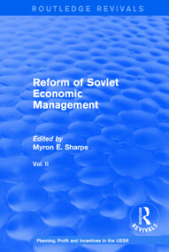 Reform of Soviet Economic Management by Myron Sharpe, 9781138036468