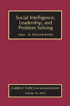 Social Intelligence, Leadership, and Problem Solving by M. Afzalur Rahim, 9781138514683
