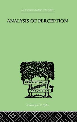 Analysis Of Perception - 9781138875074 by J R Smythies, 9781138875074