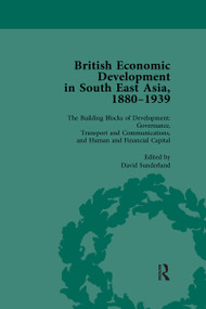 British Economic Development in South East Asia, 1880-1939, Volume 3 by David Sunderland, 9780367740023
