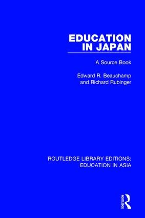 Education in Japan (A Source Book) - 9781138505773 by Edward R. Beauchamp, Richard Rubinger, 9781138505773