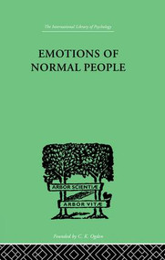 Emotions Of Normal People by William Moulton Marston, 9781138882577