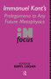 Immanuel Kant's Prolegomena to Any Future Metaphysics in Focus - 9780415115766 by Beryl Logan, 9780415115766