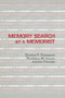 Memory Search By A Memorist by Charles P. Thompson, Thaddeus M. Cowan, 9781138876354