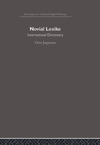 Novial Lexike by Otto Jespersen, 9780415864640