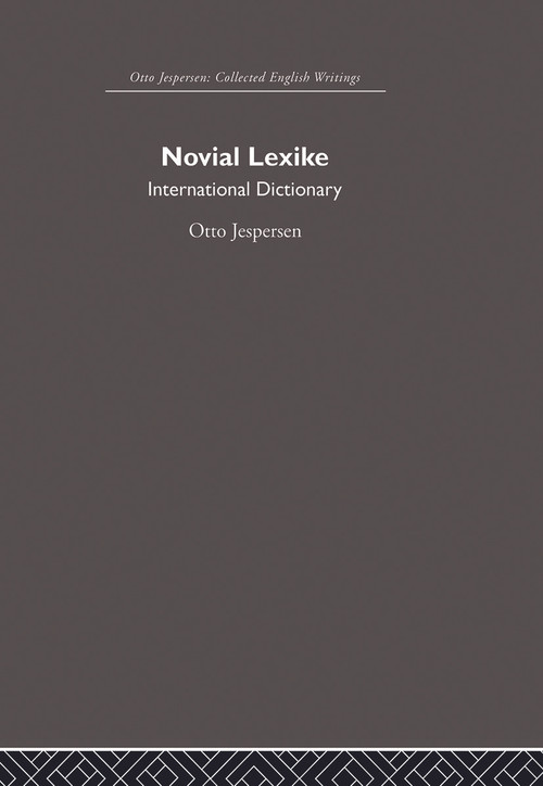 Novial Lexike by Otto Jespersen, 9780415864640