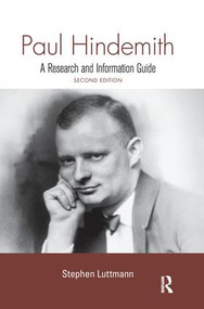 Paul Hindemith (A Research and Information Guide) - 9781138994805 by Stephen Luttmann, 9781138994805