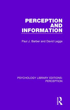 Perception and Information - 9781138691643 by Paul J. Barber, David Legge, 9781138691643