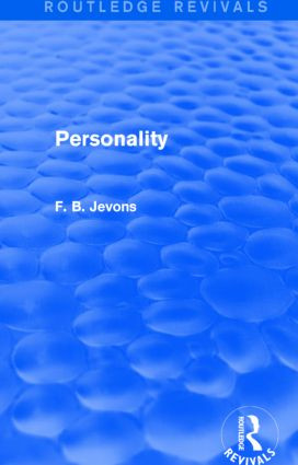 Personality (Routledge Revivals) by F. B. Jevons, 9781138814974