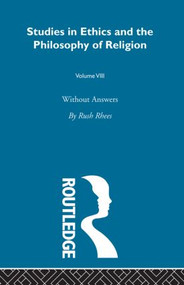 Without Answers Vol 8 by Rush Rhees, 9780415608275