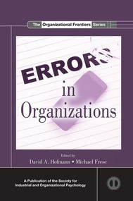 Errors in Organizations by David A. Hofmann, Michael Frese, 9780815390855