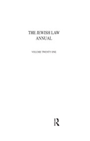 Jewish Law Annual Volume 21 by Benjamin Porat, 9780367597306