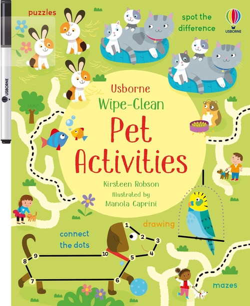 Wipe-Clean Pet Activities by Kirsteen Robson, Manola Caprini, 9781805072003