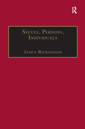 Selves, Persons, Individuals (Philosophical Perspectives on Women and Legal Obligations) by Janice Richardson, 9781138277489